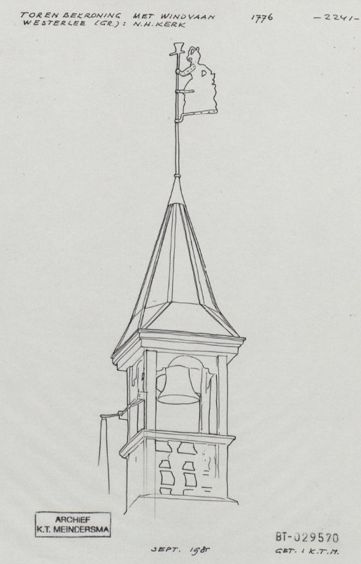 Tekening uit het archief van K.T. Meindersma, RHC GA, Groninger Archieven. Betreft tekening september 1935.
